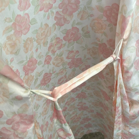 Christian Dior vintage rose floral robe size small - Picture 14 of 14